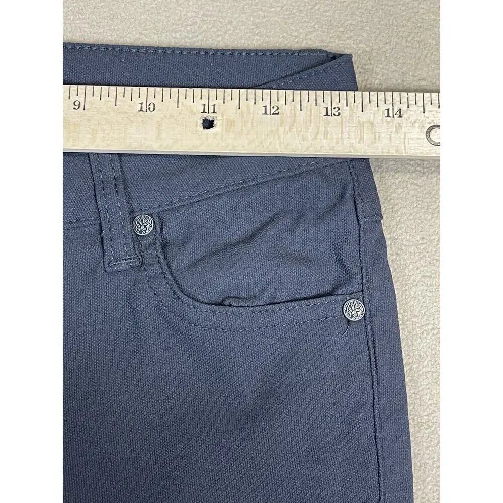 prAna Pants Womens 2‎ Gray Moto Brenna Skinny Slim Fit Stretch Low Rise